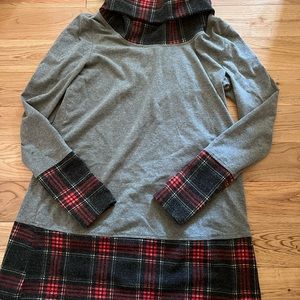 Plaid over sized hoodie
